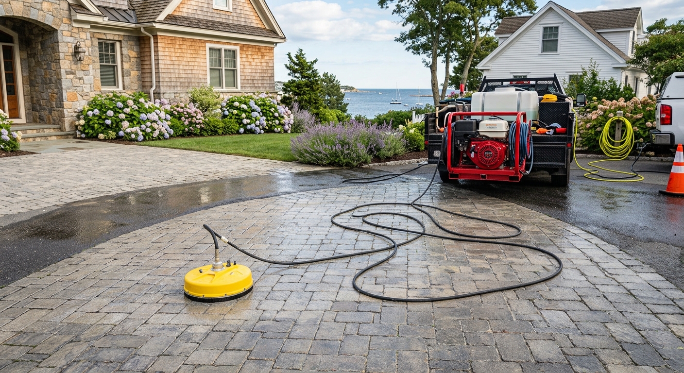 Commercial pressure washing and exterior surface cleaning